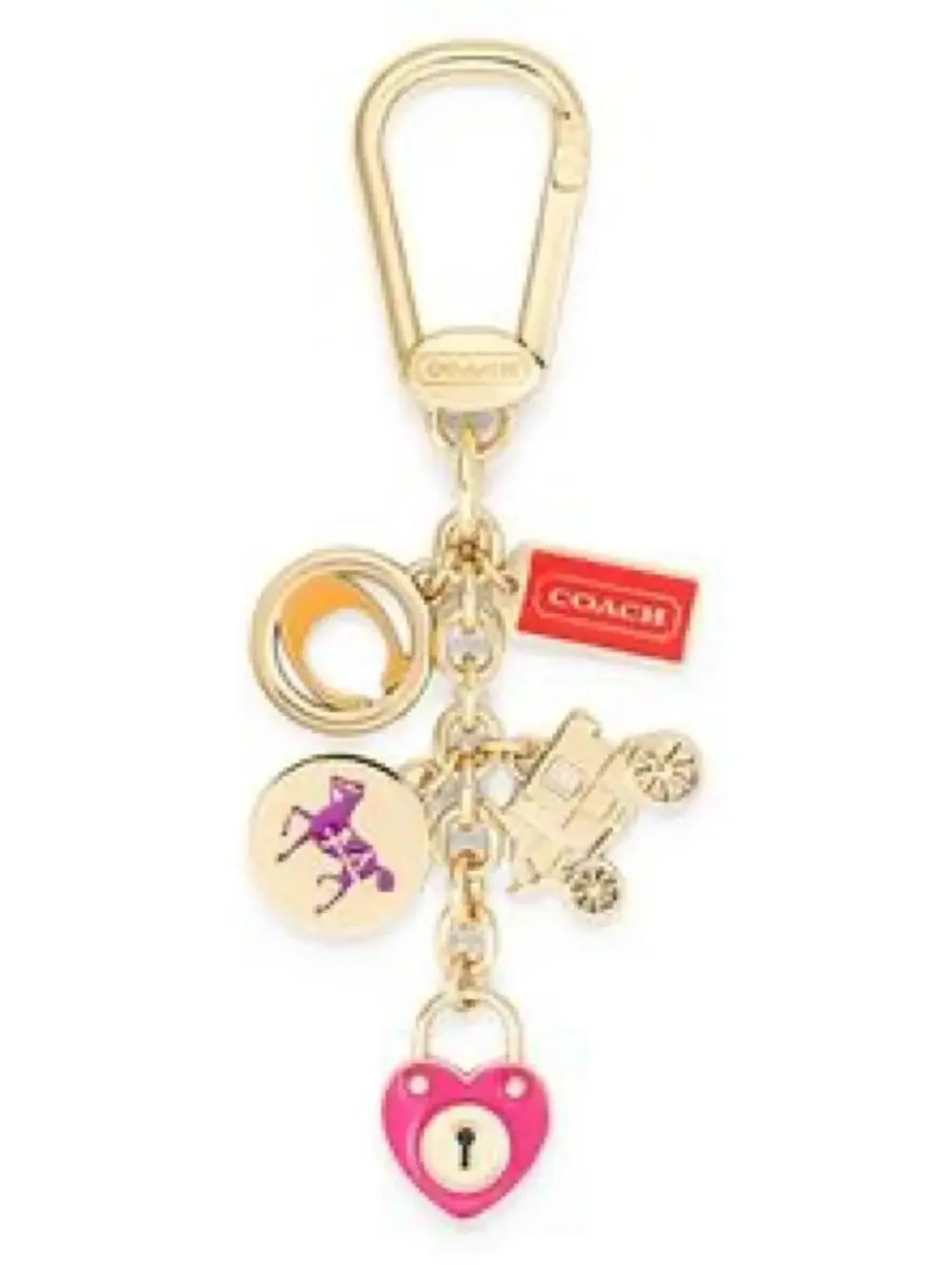 Coach Heritage horse carriage keychain
